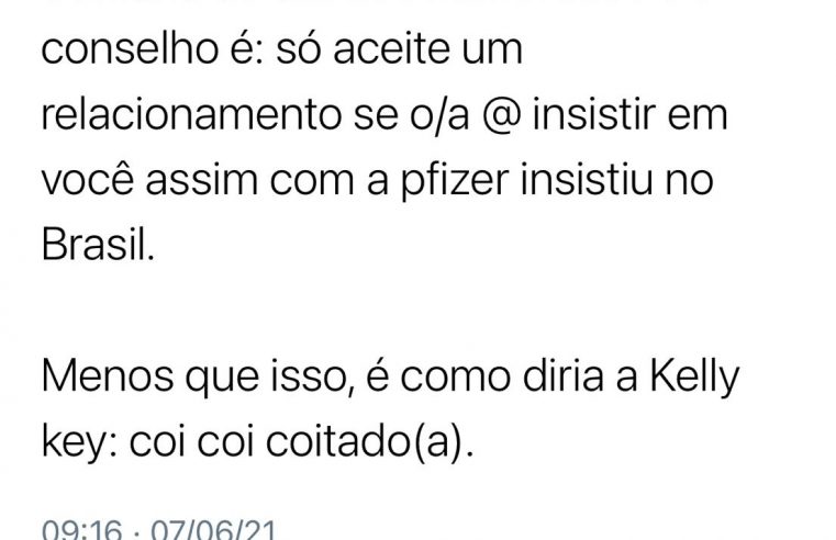 TWEET DELES: PENSAMENTO ESPECIAL PARA O DIA DOS NAMORADOS